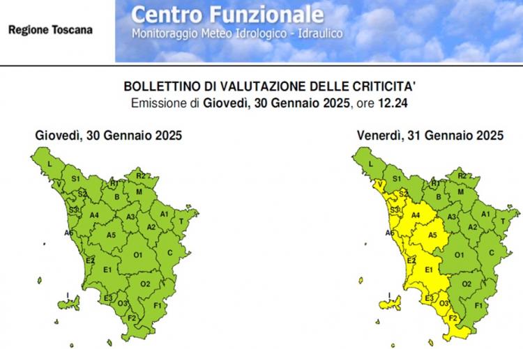 Il bollettino del 30 gennaio