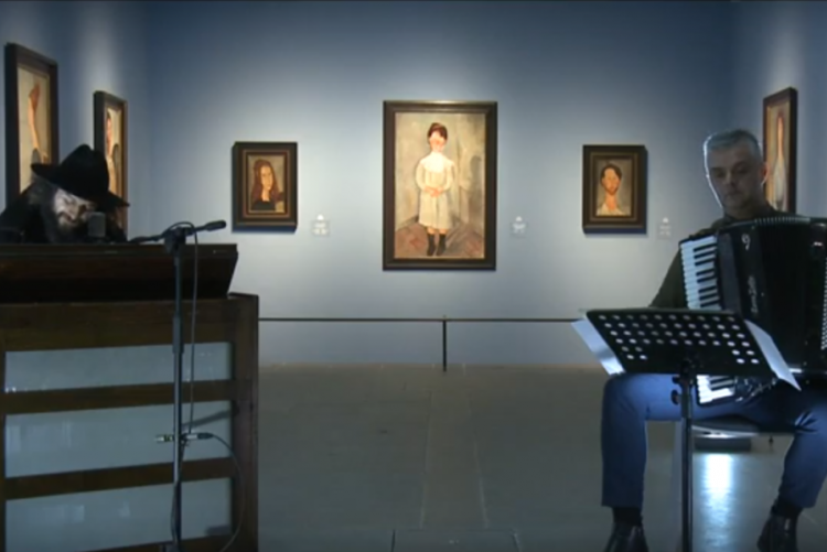 foto di un momento dell'esibizione di capossela e signorini