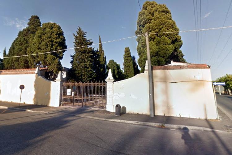 L'ingresso del Cimitero della Cigna