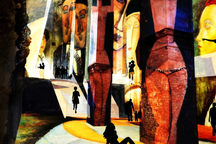 Foto proiezioni Immersiva Modigliani