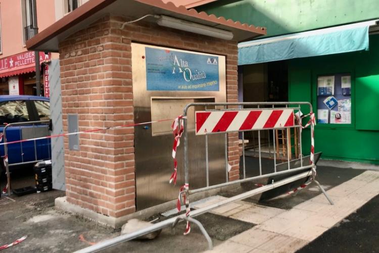 Immagine della nuova fontanella in via Buontalenti 