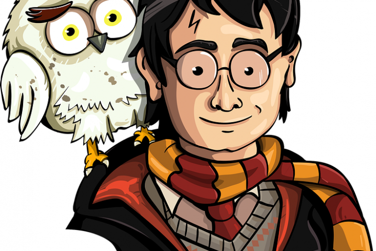 Un disegno che raffigura Harry Potter