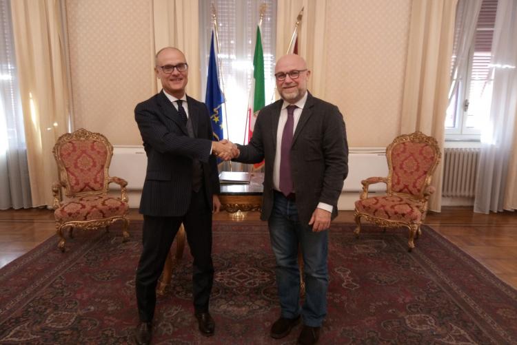 Foto di Matteo Faissola con Filippo Nogarin 