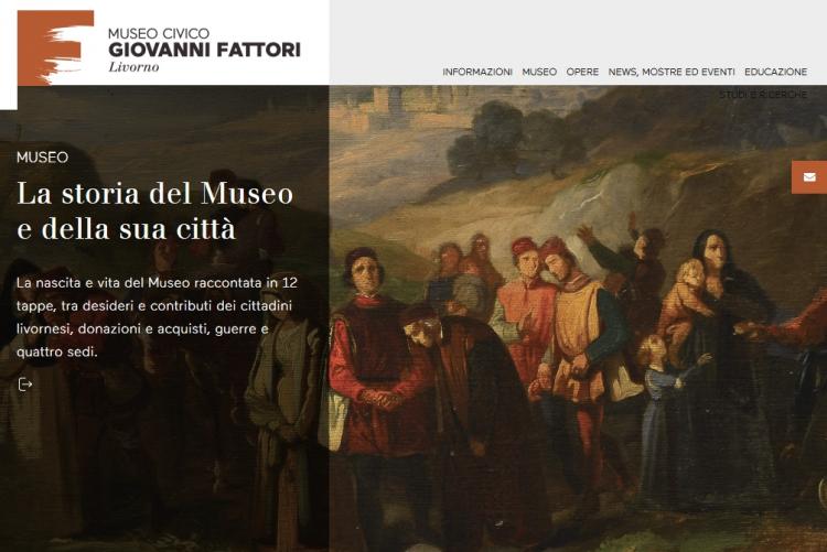 Immagine della Homepage del sito web del Museo fattori