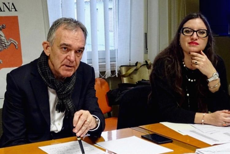 Foto della vicesindaco Stella Sorgente con il presidente della regione Enrico Rossi