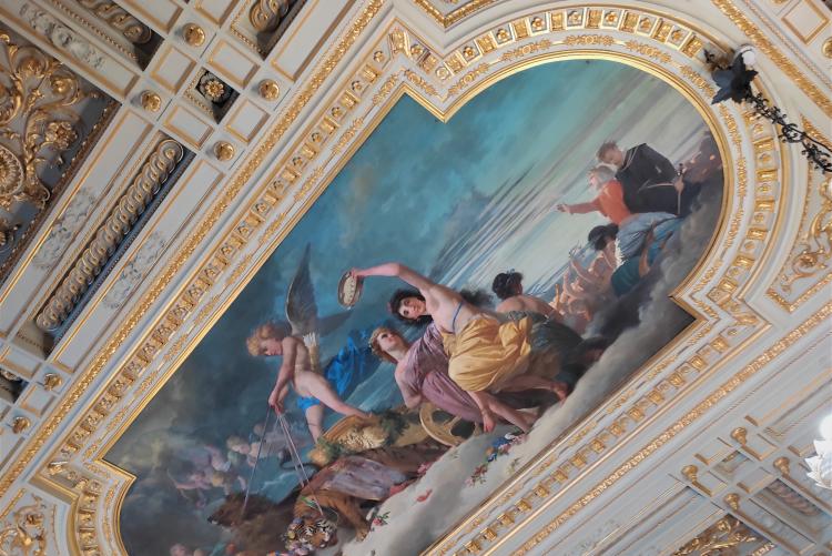 un affresco nella sala degli Specchi del Museo Fattori